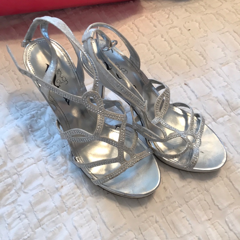 Silver dress sandals